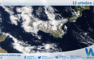 Sicilia: immagine satellitare Nasa di martedì 12 ottobre 2021