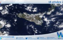 Sicilia: immagine satellitare Nasa di lunedì 18 ottobre 2021