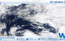 Sicilia: immagine satellitare Nasa di lunedì 25 ottobre 2021