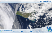 Sicilia: immagine satellitare Nasa di sabato 30 ottobre 2021