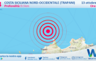 Sicilia: scossa di terremoto magnitudo 2.8 nei pressi di Costa Siciliana nord-occidentale (Trapani)