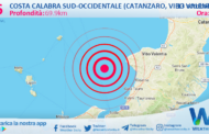 Sicilia: scossa di terremoto magnitudo 2.6 nei pressi di Costa Calabra sud-occidentale (Catanzaro, Vibo Valentia, Reggio di Calabria)