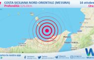 Sicilia: scossa di terremoto magnitudo 2.7 nei pressi di Costa Siciliana nord-orientale (Messina)