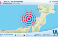 Sicilia: scossa di terremoto magnitudo 3.6 nel Tirreno Meridionale (MARE)