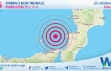 Sicilia: scossa di terremoto magnitudo 3.6 nel Tirreno Meridionale (MARE)