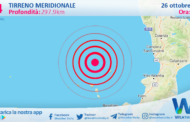 Sicilia: scossa di terremoto magnitudo 3.4 nel Tirreno Meridionale (MARE)