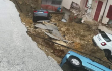 Alluvione a Sciacca: auto inghiottite dalla frana  (VIDEO)