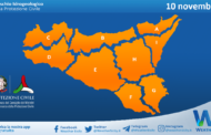 Sicilia: emessa allerta meteo arancione ovunque per mercoledì 10 novembre 2021