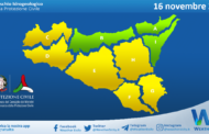 Sicilia: emessa allerta meteo gialla sul settore occidentale e centro-meridionale per martedì 16 novembre 2021.