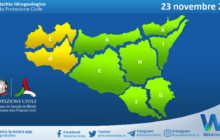 Sicilia: avviso rischio idrogeologico per martedì 23 novembre 2021