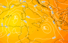 Sicilia: lunedì possibile peggioramento sul settore orientale per un piccolo ciclone sul Mar Ionio.