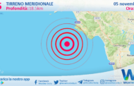 Sicilia: scossa di terremoto magnitudo 3.5 nel Tirreno Meridionale (MARE)