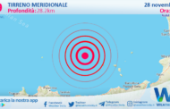 Sicilia: scossa di terremoto magnitudo 2.9 nel Tirreno Meridionale (MARE)