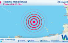 Sicilia: scossa di terremoto magnitudo 2.7 nel Tirreno Meridionale (MARE)