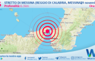 Sicilia: scossa di terremoto magnitudo 2.5 nei pressi di Stretto di Messina (Reggio di Calabria, Messina)