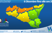 Sicilia: emessa allerta meteo arancione, fino alla mezzanotte di oggi, tra trapanese e palermitano tirrenico.