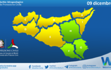 Emessa allerta meteo gialla su Sicilia settentrionale e centro-occidentale per giovedì 09 dicembre 2021