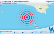 Sicilia: scossa di terremoto magnitudo 3.5 nel Canale di Sicilia meridionale (MARE)