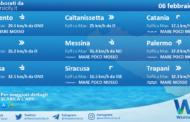 Sicilia: condizioni meteo-marine previste per domenica 06 febbraio 2022