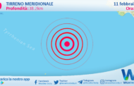 Sicilia: scossa di terremoto magnitudo 2.9 nel Tirreno Meridionale (MARE)