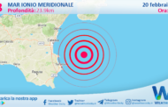 Sicilia: scossa di terremoto magnitudo 3.8 nel Mar Ionio Meridionale (MARE)