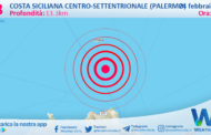 Sicilia: scossa di terremoto magnitudo 2.8 nei pressi di Costa Siciliana centro-settentrionale (Palermo)