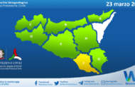 Sicilia: avviso rischio idrogeologico per mercoledì 23 marzo 2022