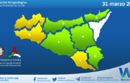 Sicilia: avviso rischio idrogeologico per giovedì 31 marzo 2022