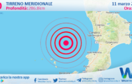 Sicilia: scossa di terremoto magnitudo 3.0 nel Tirreno Meridionale (MARE)