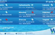 Sicilia: condizioni meteo-marine previste per giovedì 07 aprile 2022