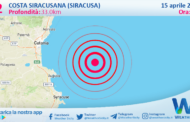 Scossa di terremoto magnitudo 4.2 nei pressi di Costa Siracusana (Siracusa)