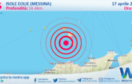 Scossa di terremoto magnitudo 2.5 nei pressi di Isole Eolie (Messina)