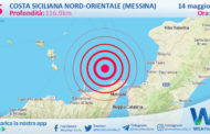 Scossa di terremoto magnitudo 2.5 nei pressi di Costa Siciliana nord-orientale (Messina)