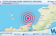 Scossa di terremoto magnitudo 2.7 nei pressi di Costa Siciliana nord-orientale (Messina)