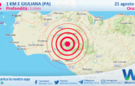 Scossa di terremoto magnitudo 4.2 nei pressi di Giuliana (PA)