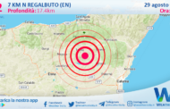 Scossa di terremoto magnitudo 3.2 nei pressi di Regalbuto (EN)