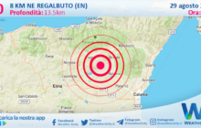 Scossa di terremoto magnitudo 3.0 nei pressi di Regalbuto (EN)