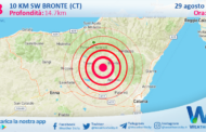 Scossa di terremoto magnitudo 2.8 nei pressi di Bronte (CT)