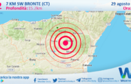 Scossa di terremoto magnitudo 3.2 nei pressi di Bronte (CT)