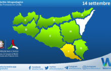 Sicilia: avviso rischio idrogeologico per mercoledì 14 settembre 2022