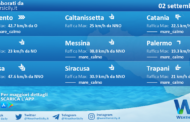 Sicilia: condizioni meteo-marine previste per venerdì 02 settembre 2022