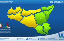 Sicilia: avviso rischio idrogeologico per domenica 09 ottobre 2022