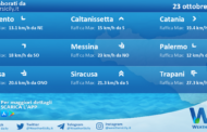 Meteo Sicilia: condizioni meteo-marine previste per domenica 23 ottobre 2022