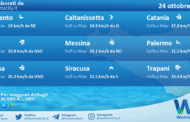 Meteo Sicilia: condizioni meteo-marine previste per lunedì 24 ottobre 2022