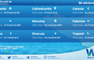 Meteo Sicilia: condizioni meteo-marine previste per domenica 30 ottobre 2022