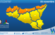 Meteo Sicilia: avviso rischio idrogeologico per sabato 05 novembre 2022