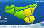 Meteo Sicilia: avviso rischio idrogeologico per domenica 13 novembre 2022