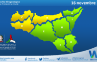 Meteo Sicilia: avviso rischio idrogeologico per mercoledì 16 novembre 2022