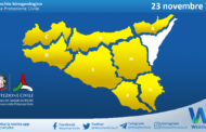 Meteo Sicilia: avviso rischio idrogeologico per mercoledì 23 novembre 2022