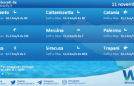 Meteo Sicilia: condizioni meteo-marine previste per venerdì 11 novembre 2022